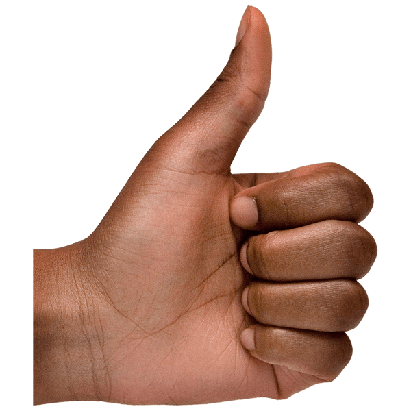 A person giving a thumbs up