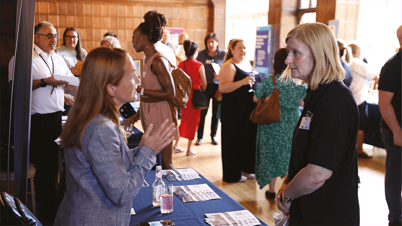 Delegates networking at the Talking Business Showcase event