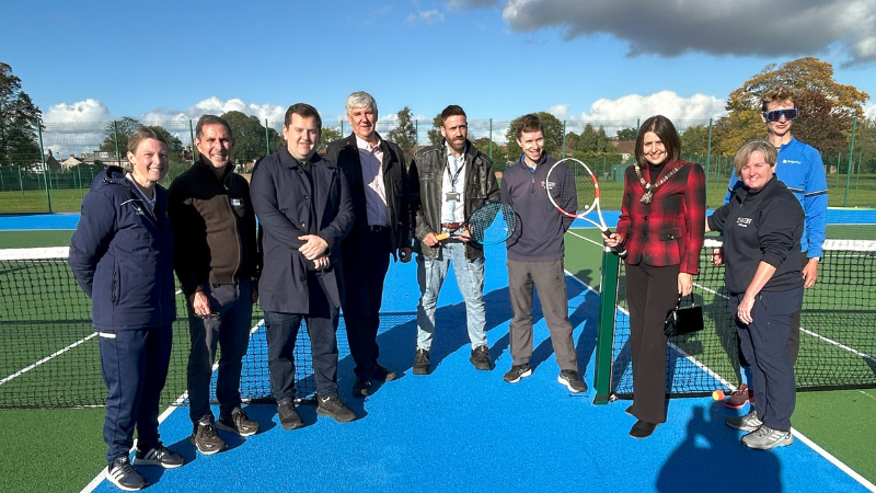 Cllrs and the team at the Bexley tennis courts re-opening event