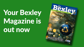 Image with wording that reads, Your Bexley magazine is now out! Bexley magazine - Winter 2024 edition