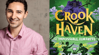 Image of author J.J Arcanjo and front cover of his book Crook Haven