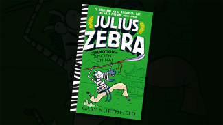 Image of front cover of author and illustrator Gary Northfield's Julius Zebra book