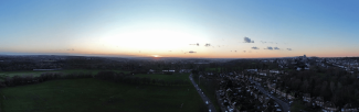 Aerial view of Bourne Road and Hall Place