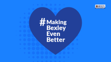blue heart and words' making bexley even better'